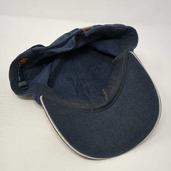 Nautica Jeans Slideback Hat Blue One Size Adjustable Embroidered 6 Panel - Picture 7 of 9